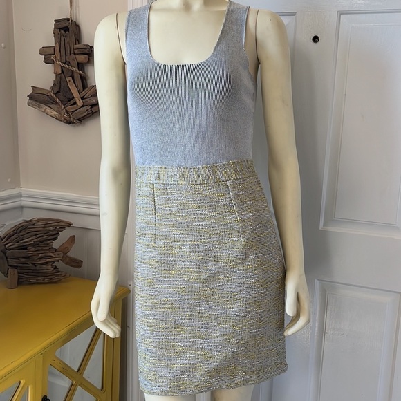 Rachel Roy Set Gray Ribbed Tank w/ Tweed Skirt Dress & Zip Up Tweed Jacket S - Picture 10 of 16